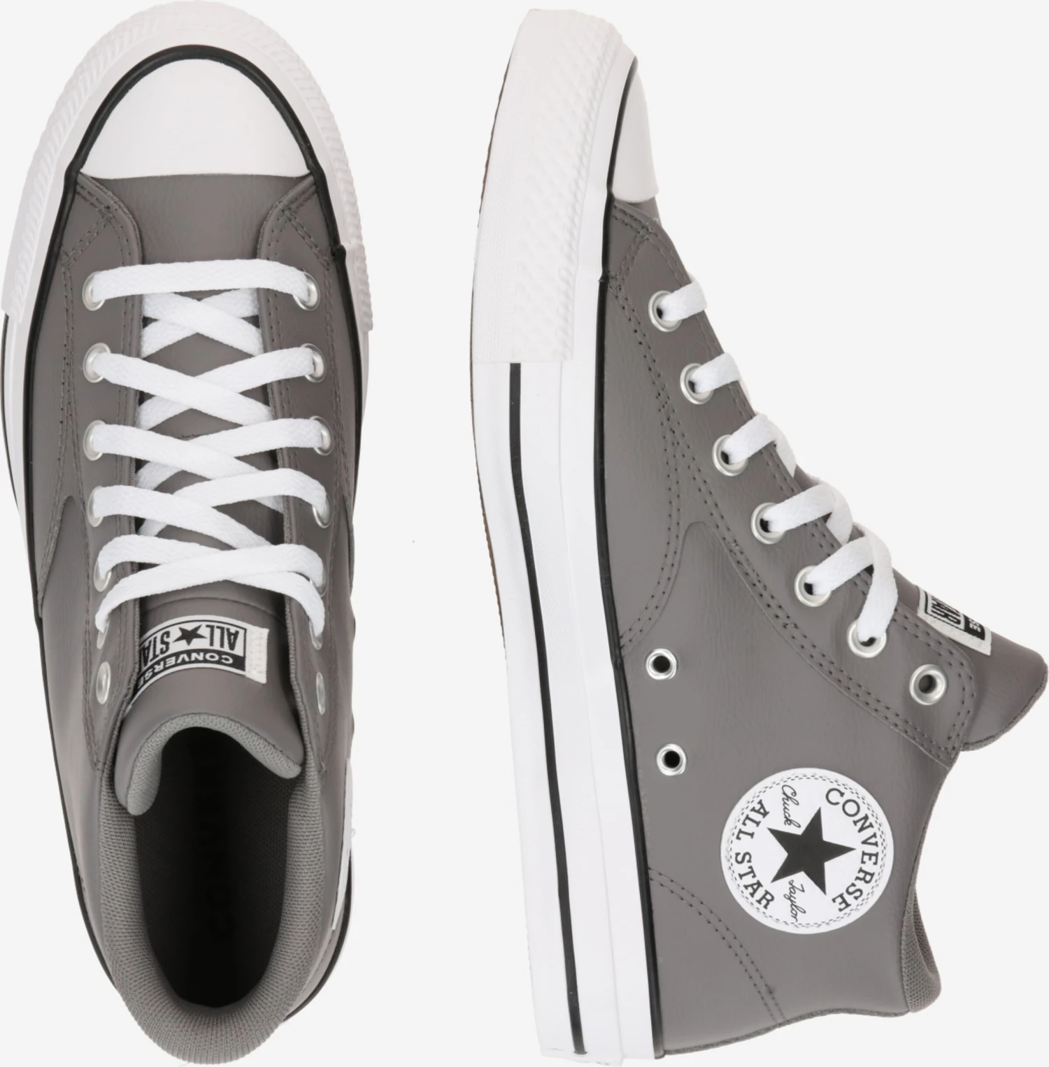 Converse Hoge Sneakers Sneakers Hoog Dames Stone Grey 4 Converse Hoge Sneakers Sneakers Hoog Dames Stone Grey - Afbeelding 2