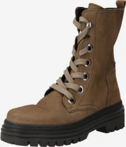 Gabor Enkellaarsjes Veterlaarsjes Dames Olijfgroen