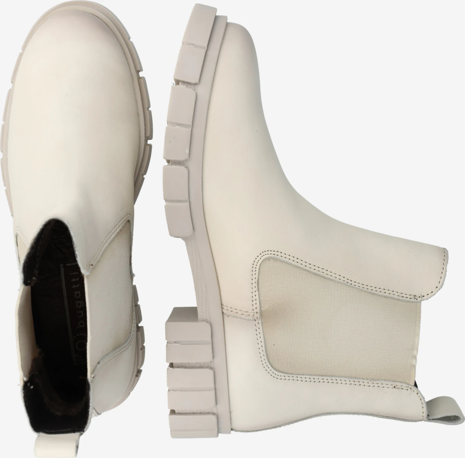 Bugatti Enkellaarsjes Chelsea Boots Fiona Dames Crème 4 Bugatti Enkellaarsjes Chelsea Boots Fiona Dames Crème - Afbeelding 2