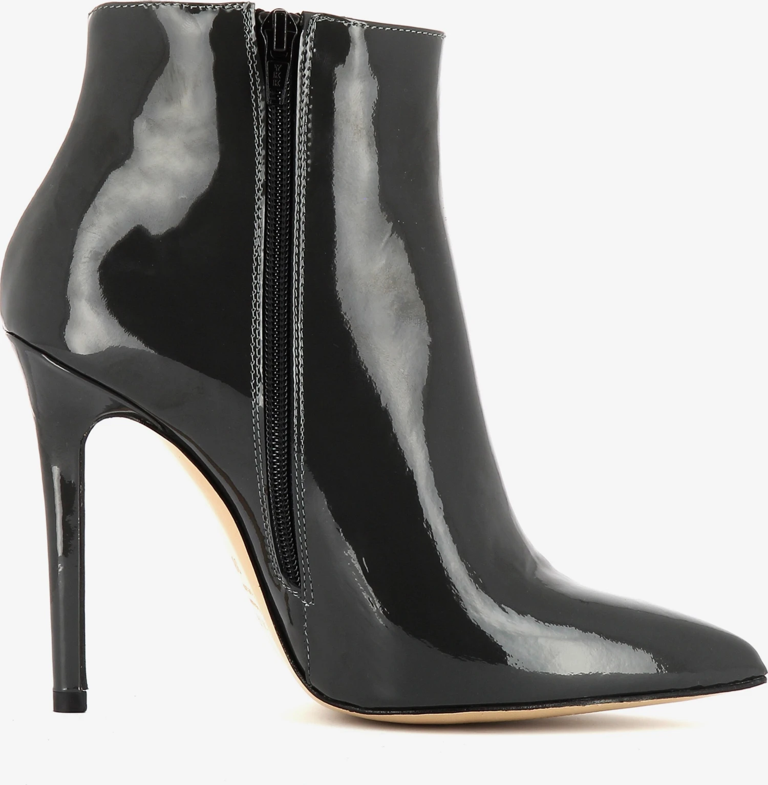 Klassieke Enkellaarsjes Enkellaarsjes Dames Antraciet 4 Klassieke Enkellaarsjes Enkellaarsjes Dames Antraciet - Afbeelding 2