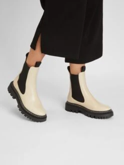 Tamaris Enkellaarsjes Chelsea Boots Dames Crème -Damesschoenen Winkel 2ce4905b76fa1017fb10c0a6e8aaf5eb