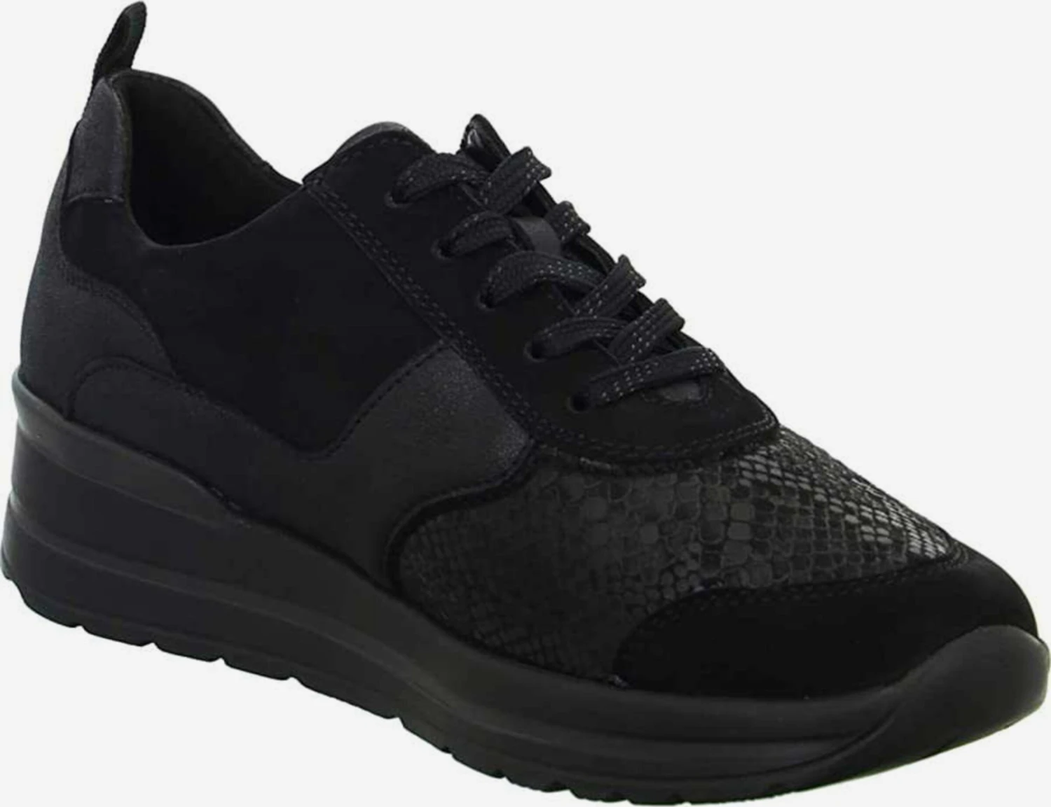 WALDLÄUFER Veterschoenen Sportieve Veterschoen Dames Zwart 6 WALDLÄUFER Veterschoenen Sportieve Veterschoen Dames Zwart - Afbeelding 4