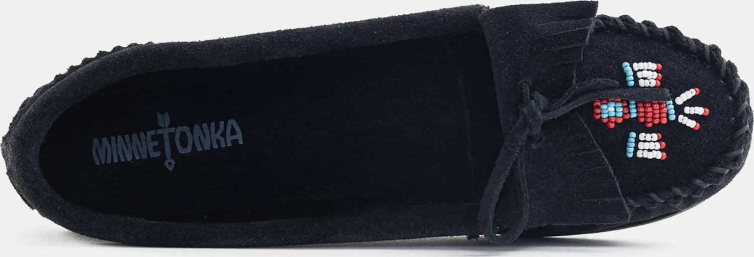 Minnetonka Lage Schoenen Mocassins Thunderbird Dames Zwart 8 Minnetonka Lage Schoenen Mocassins Thunderbird Dames Zwart - Afbeelding 6
