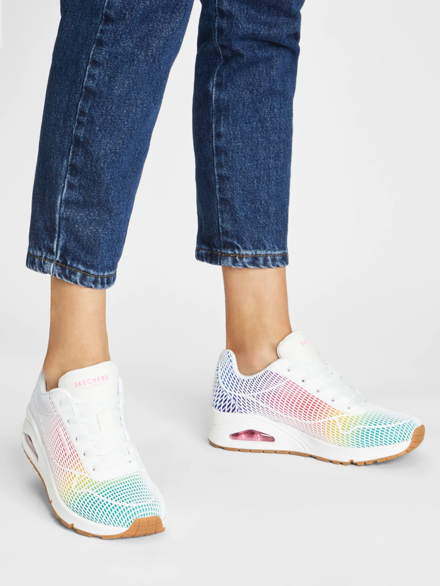 Skechers Running Sneakers Sneakers Laag Dames Wit 6 Skechers Running Sneakers Sneakers Laag Dames Wit - Afbeelding 4