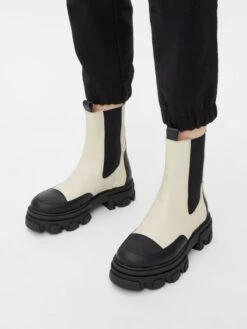 Bianco Enkellaarsjes Chelsea Boots GINNY Dames Crème -Damesschoenen Winkel 68d64089005f0428398d6911e5abb58c