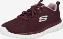 Skechers Running Sneakers Sneakers Laag Graceful Get Connected Dames Wijnrood