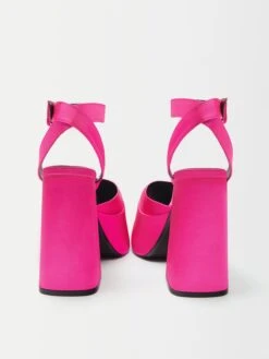 BERSHKA Plateaupumps Slingpumps Dames Neonroze -Damesschoenen Winkel a66c32c8572c90800721b80ce6a5d1b9