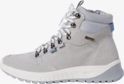 Tamaris Enkellaarsjes Veterlaarsjes Dames Lichtgrijs -Damesschoenen Winkel aebe4e372fd422953e079130ad31abd0