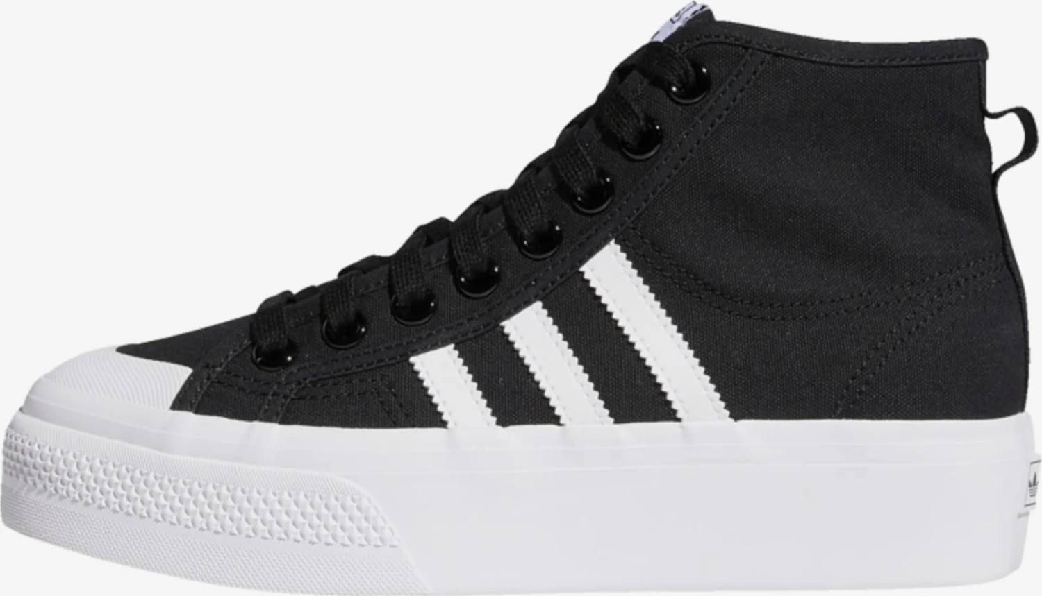 Adidas Originals Hoge Sneakers Sneakers Hoog NIZZA PLATFORM MID Dames Zwart 3 Adidas Originals Hoge Sneakers Sneakers Hoog NIZZA PLATFORM MID Dames Zwart