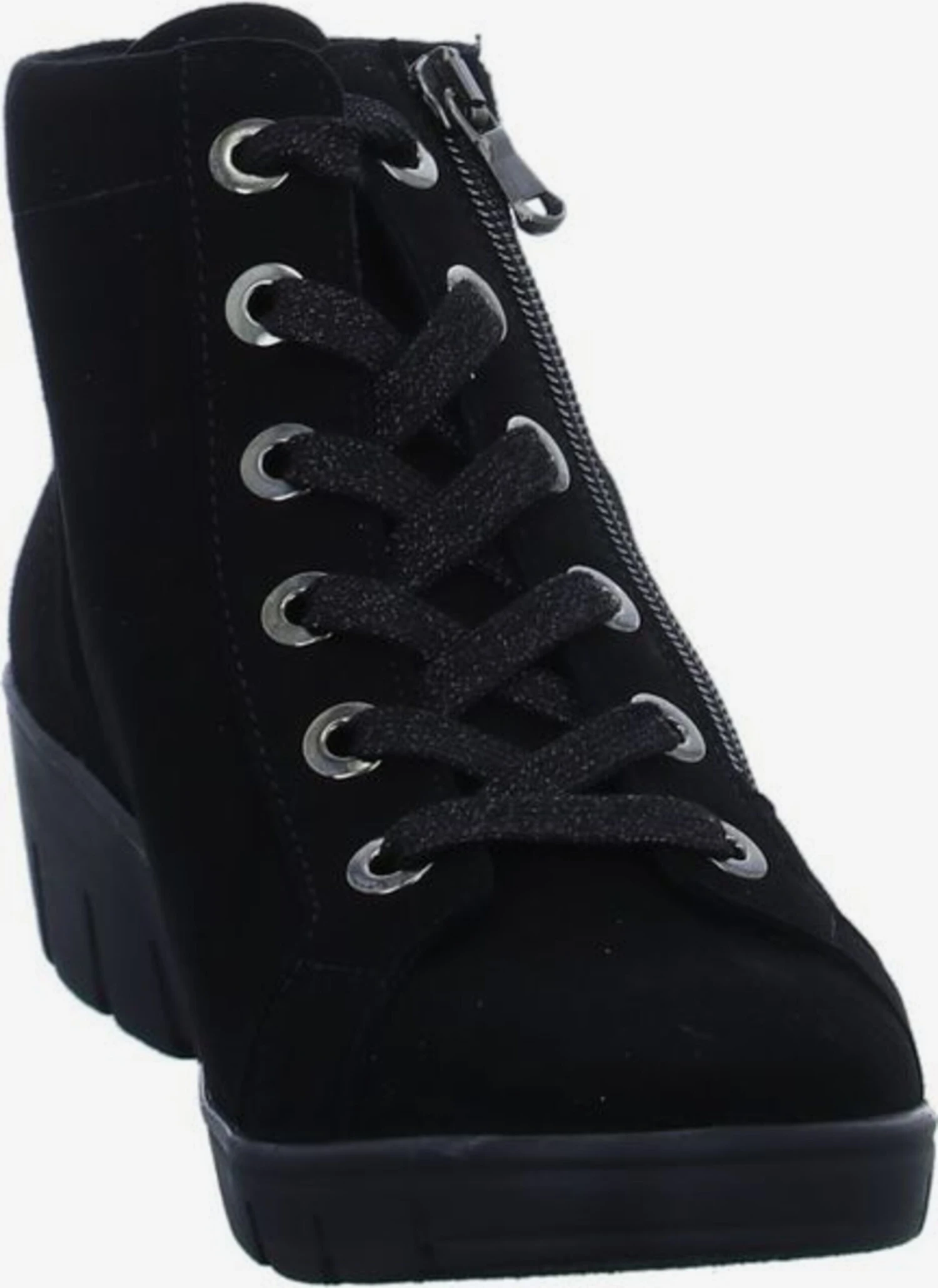 Enkellaarsjes Veterlaarsjes Dames Zwart 7 Enkellaarsjes Veterlaarsjes Dames Zwart - Afbeelding 5