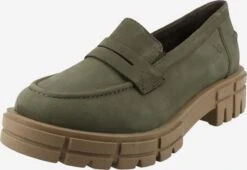 Caprice Loafers Instappers Dames Donkergroen