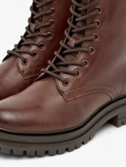 Bianco Enkellaarsjes Veterlaarsjes DARLENE Dames Bruin -Damesschoenen Winkel c3c202f6342d4a67f81f79f27b219c75