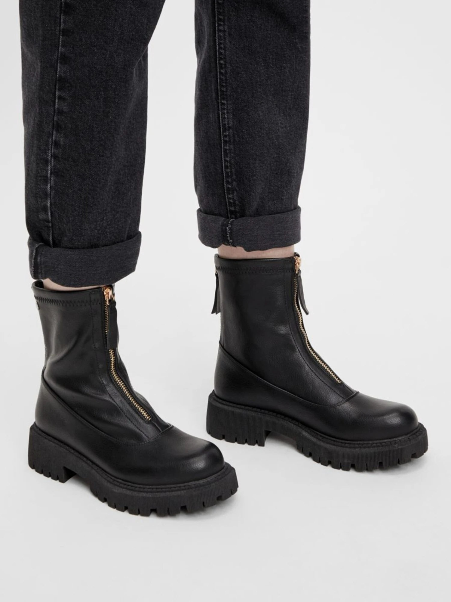 Bianco Klassieke Enkellaarsjes Enkellaarsjes GABBI Dames Zwart 6 Bianco Klassieke Enkellaarsjes Enkellaarsjes GABBI Dames Zwart - Afbeelding 4