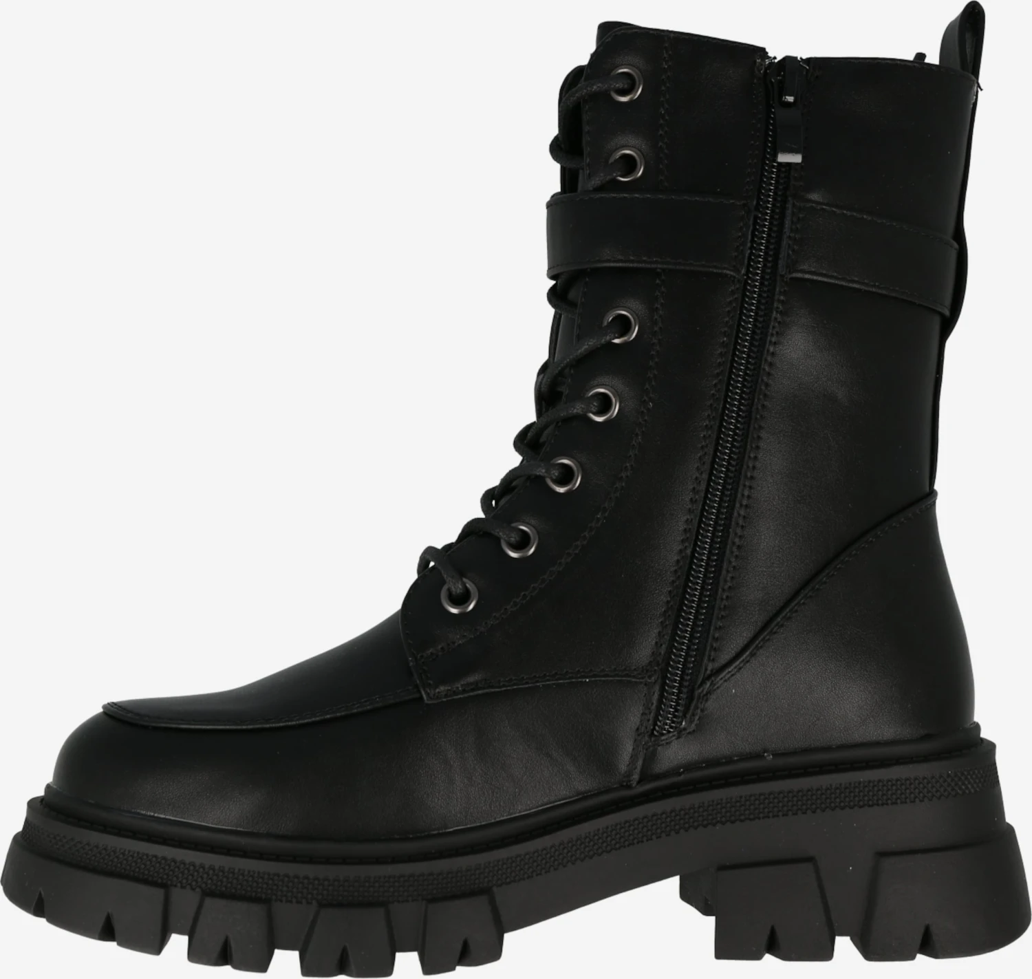 About You Enkellaarsjes Veterlaarsjes Alica Dames Zwart 4 About You Enkellaarsjes Veterlaarsjes Alica Dames Zwart - Afbeelding 2