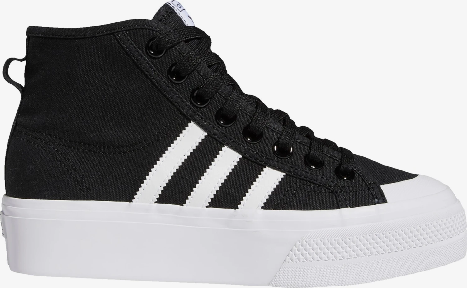 Adidas Originals Hoge Sneakers Sneakers Hoog NIZZA PLATFORM MID Dames Zwart 4 Adidas Originals Hoge Sneakers Sneakers Hoog NIZZA PLATFORM MID Dames Zwart - Afbeelding 2
