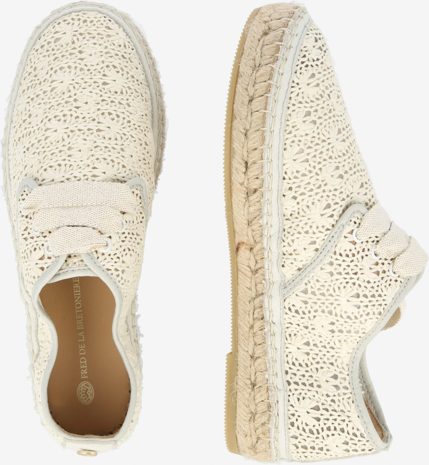 Fred De La Bretonière Lage Schoenen Espadrilles Dames Beige 4 Fred De La Bretonière Lage Schoenen Espadrilles Dames Beige - Afbeelding 2