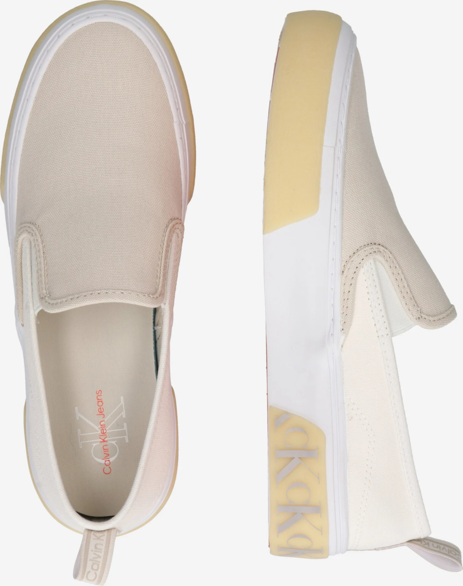 Calvin Klein Jeans Slip-on Sneakers Slip-on Dames Eierschaal 4 Calvin Klein Jeans Slip-on Sneakers Slip-on Dames Eierschaal - Afbeelding 2