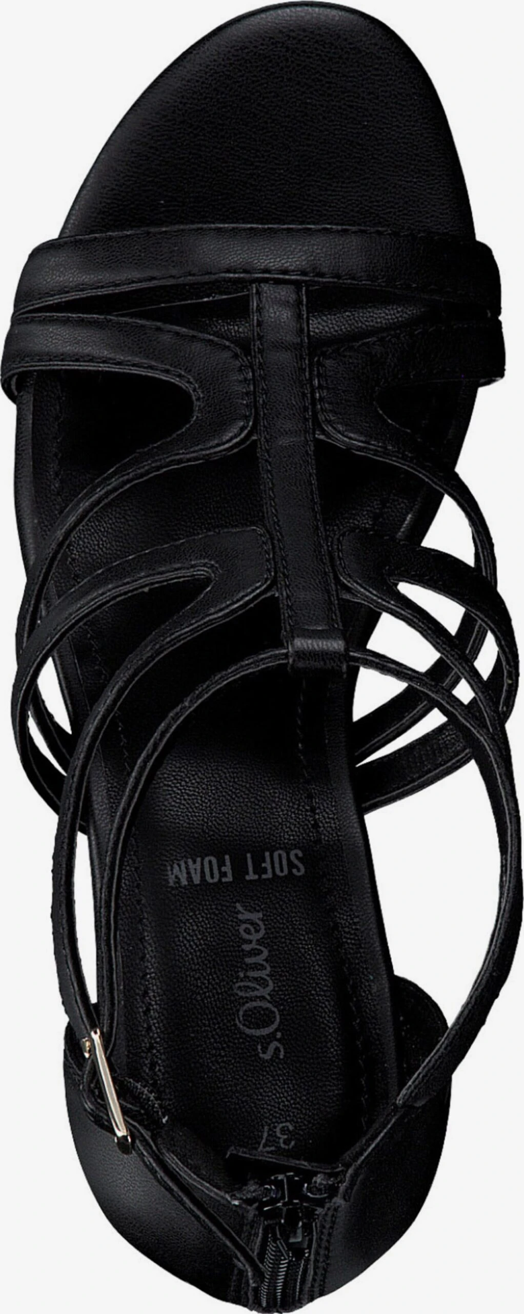 S.Oliver Sandalen Met Hak Sandaal Dames Zwart 6 S.Oliver Sandalen Met Hak Sandaal Dames Zwart - Afbeelding 4